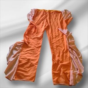 Orange Ruffled Pants